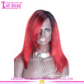 Qingdao high quality silky straight ombre color human hair full lace wig 100% virgin brazilian full lace wigs